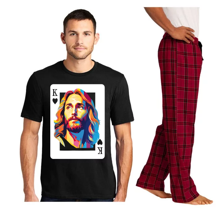 Jesus King Card Christian Pajama Set