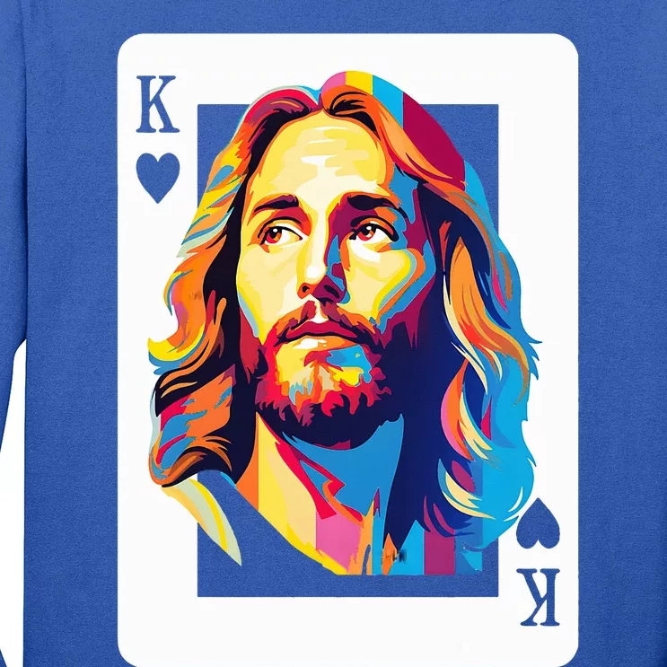 Jesus King Card Christian Long Sleeve Shirt