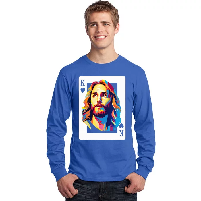 Jesus King Card Christian Tall Long Sleeve T-Shirt