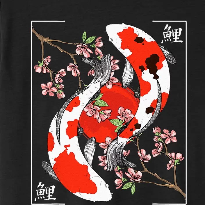 Japanese Koi Carp Fish Nishikigoi Aesthetic Cherry Blossom ChromaSoft Performance T-Shirt