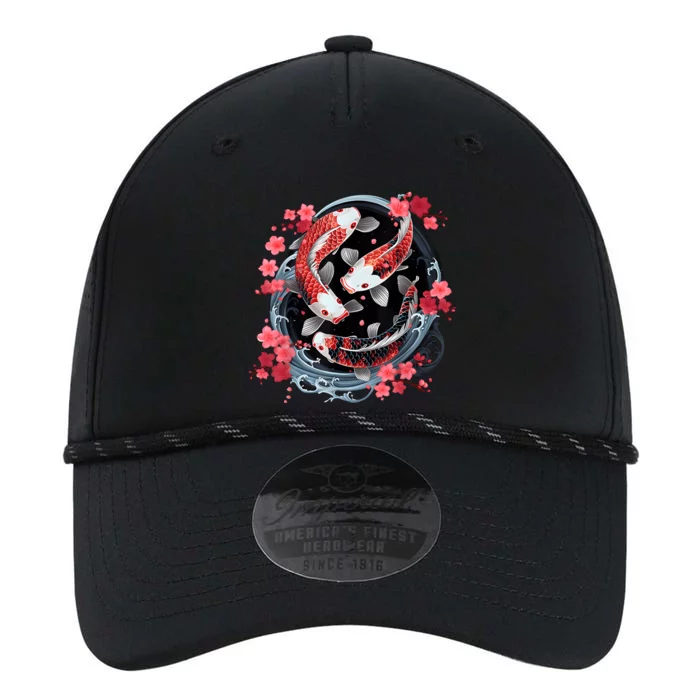 Japanese Koi Carp Ying Yang Nishikigoi Fish Cherry Blossom Performance The Dyno Cap