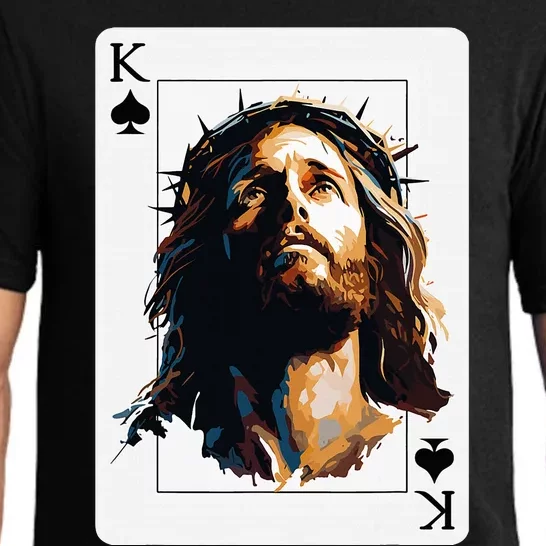 Jesus King Card Christian Pajama Set