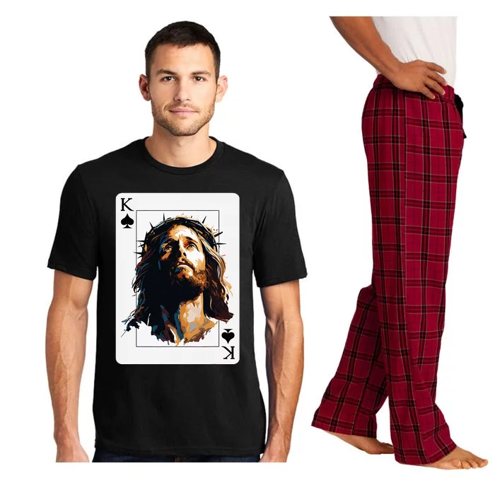 Jesus King Card Christian Pajama Set