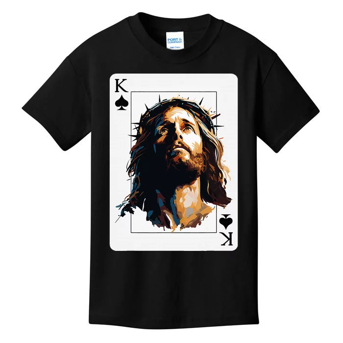 Jesus King Card Christian Kids T-Shirt