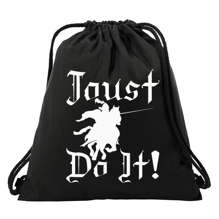 Jousting Knight Do It Ren Faire Renaissance Festival Drawstring Bag