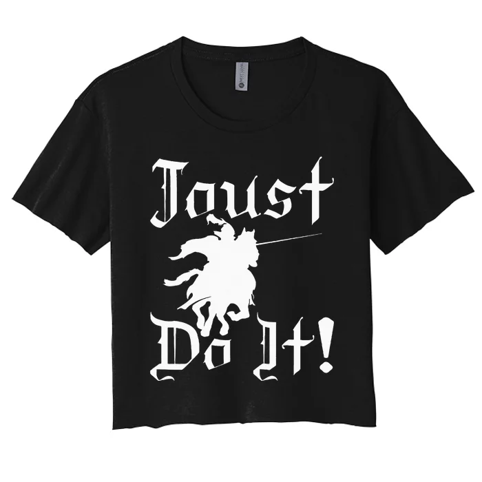 Jousting Knight Do It Ren Faire Renaissance Festival Women's Crop Top Tee