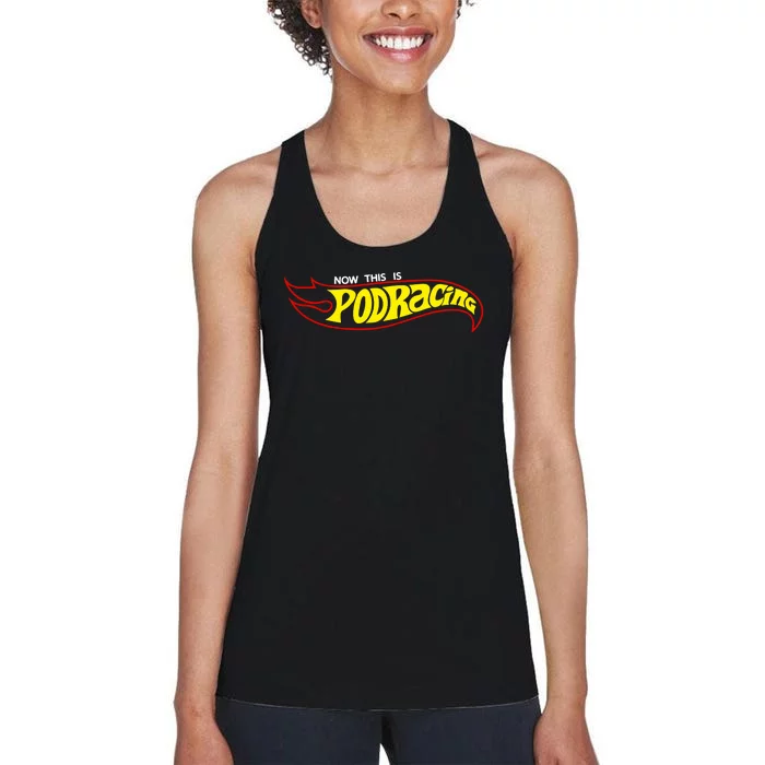 Jedi Kaylin Embroidery Now This Is Podracing Women's Racerback Tank