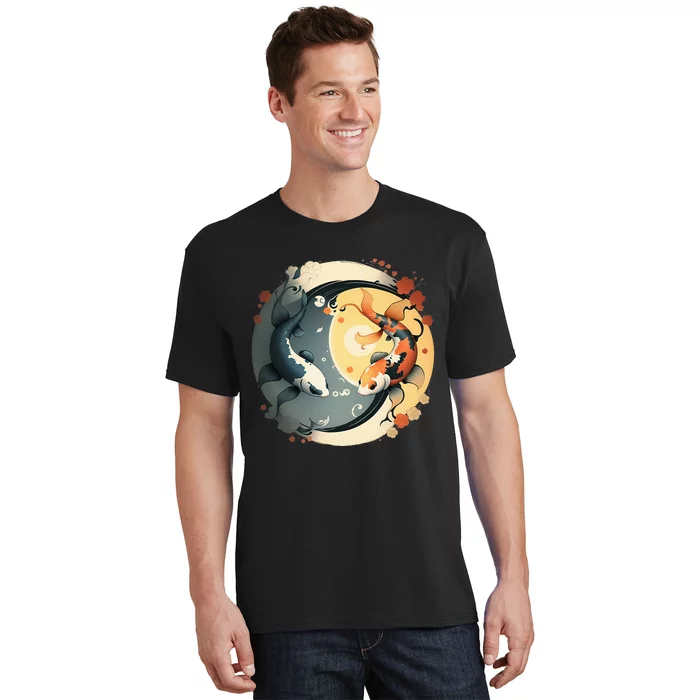 Japanese Koi Fish Yin Yang T-Shirt