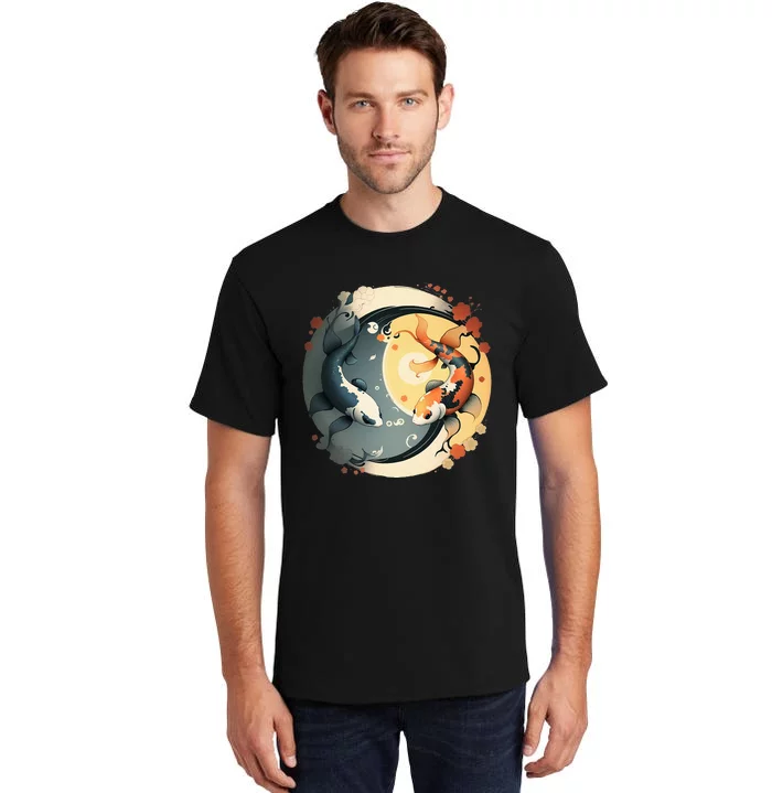 Japanese Koi Fish Yin Yang Tall T-Shirt