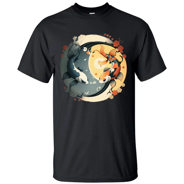 Japanese Koi Fish Yin Yang Tall T-Shirt