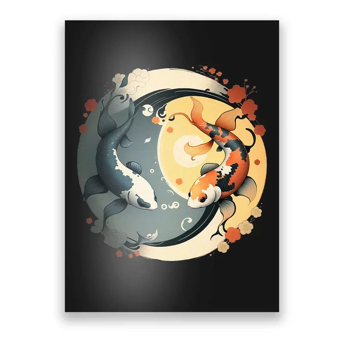 Japanese Koi Fish Yin Yang Poster