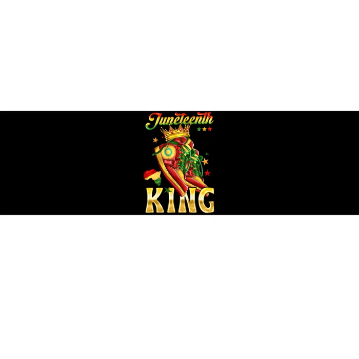 Juneteenth King Funny Shoe Steppin Into Juneteenth Black King Bumper Sticker