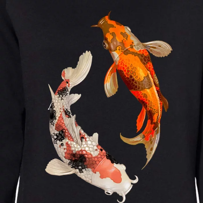 Japanese Koi Fish Womens California Wash Sweatshirt