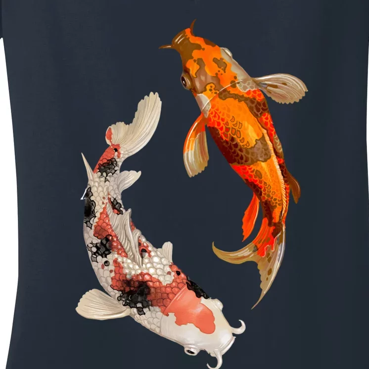 Japanese Koi Fish Women's V-Neck T-Shirt