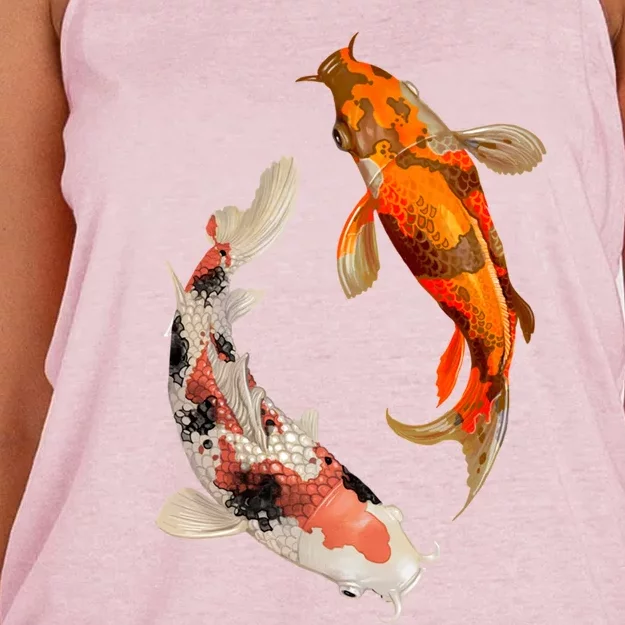 Japanese Koi Fish Women's Knotted Racerback Tank