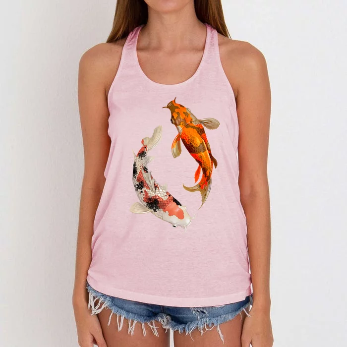 Japanese Koi Fish Women's Knotted Racerback Tank