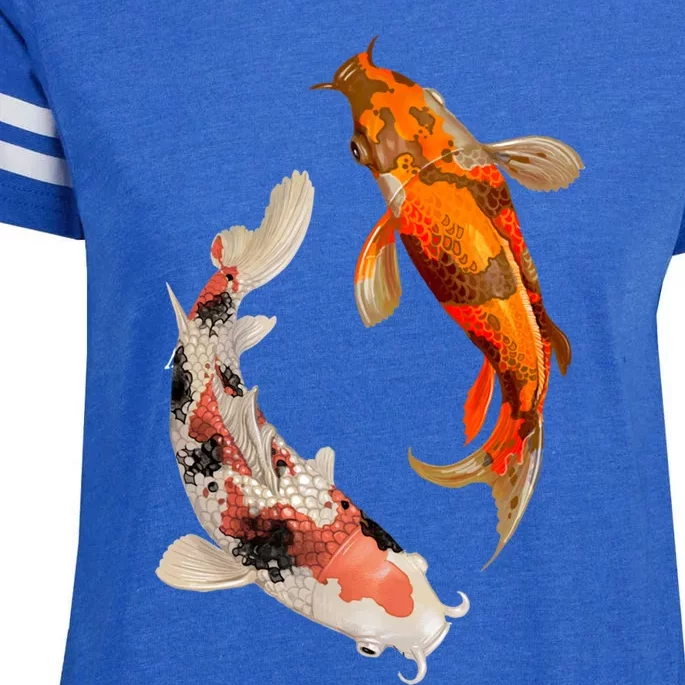 Japanese Koi Fish Enza Ladies Jersey Football T-Shirt