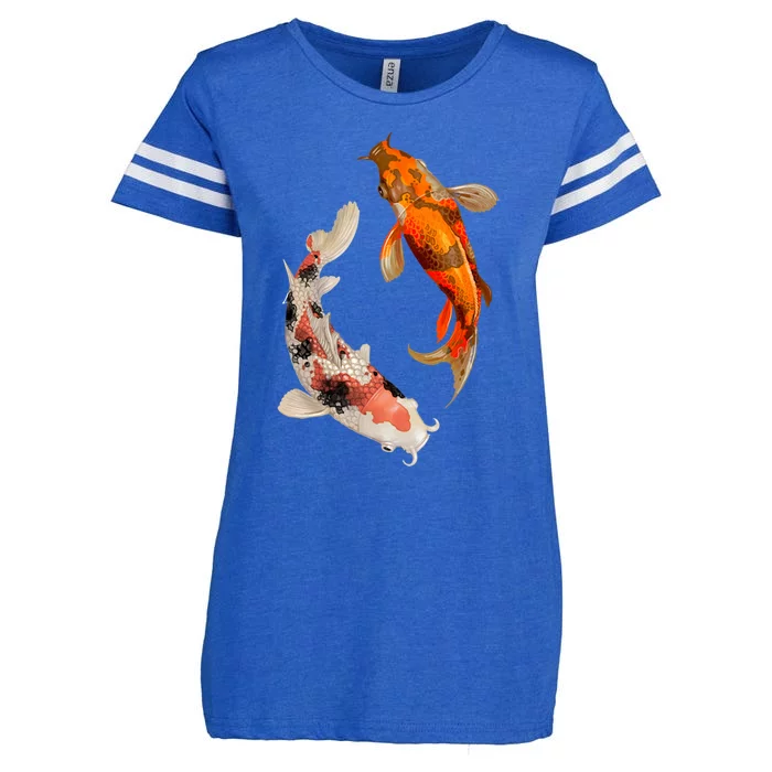 Japanese Koi Fish Enza Ladies Jersey Football T-Shirt