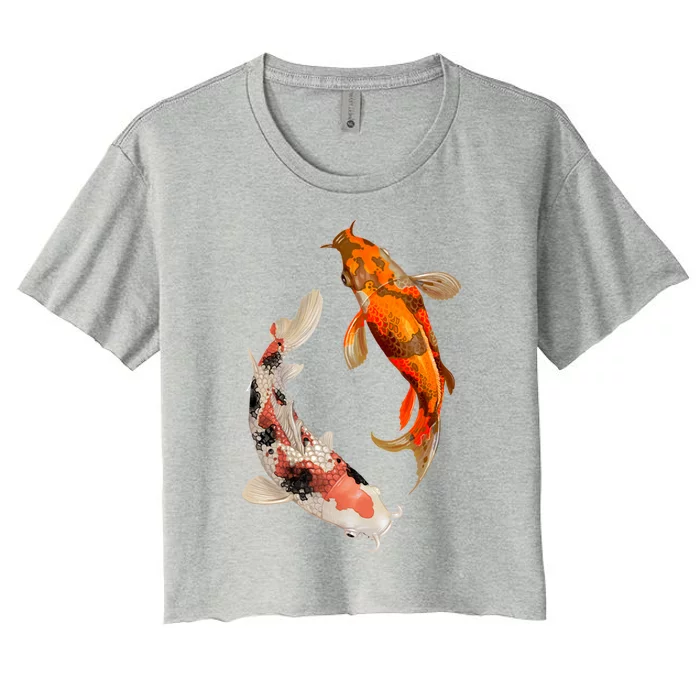 Japanese Koi Fish Women's Crop Top Tee