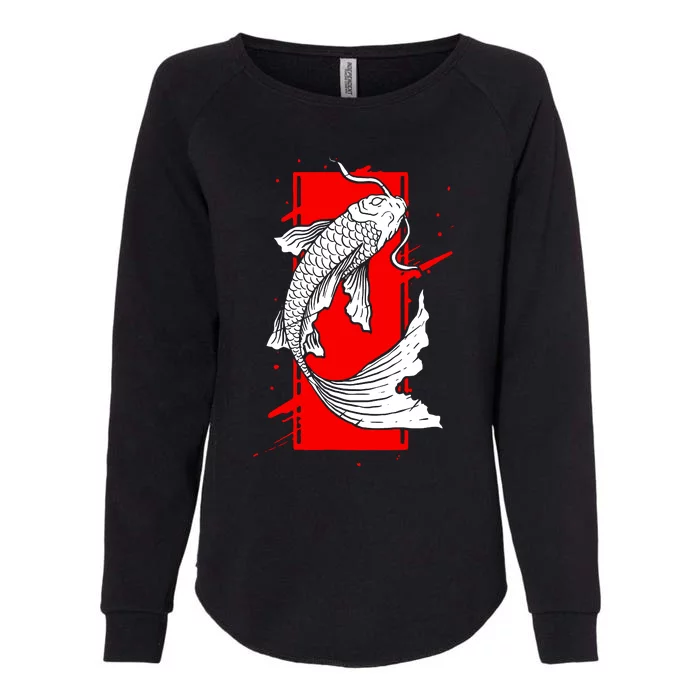 Japan Koi Fish Japanese Tattoo Womens California Wash Sweatshirt