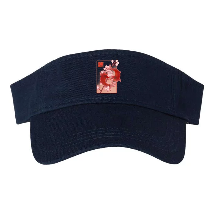 Japanese Koi Fish And Cherry Blossoms Valucap Bio-Washed Visor