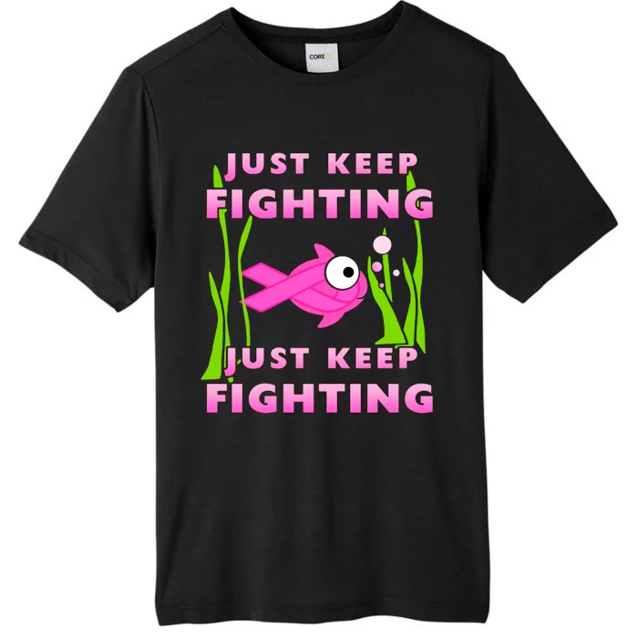 Just Keep Fighting Funny Breast Cancer ChromaSoft Performance T-Shirt