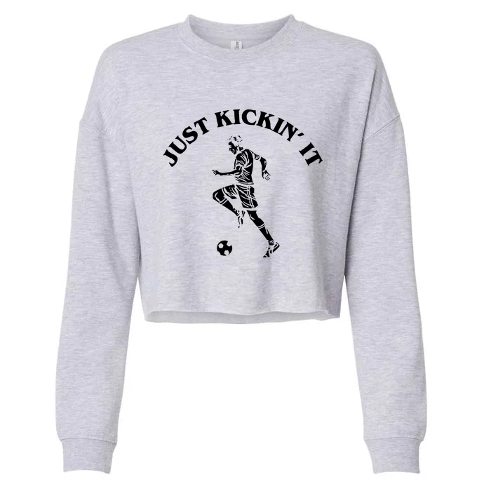 Just Kickin It Cropped Pullover Crew