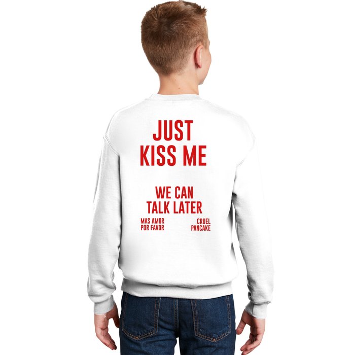 Just Kiss Me Front & Back Kids Sweatshirt