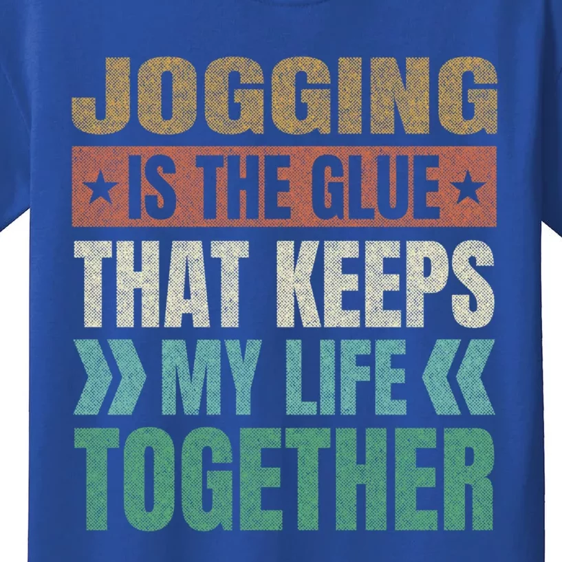 Jogging Keeps My Life Together Funny Running Humor Runner Gift Kids T-Shirt