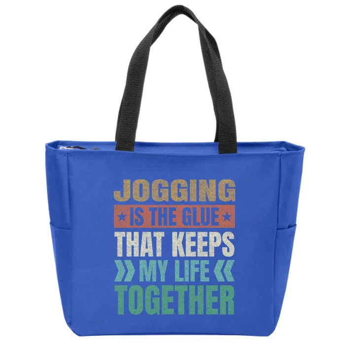 Jogging Keeps My Life Together Funny Running Humor Runner Gift Zip Tote Bag