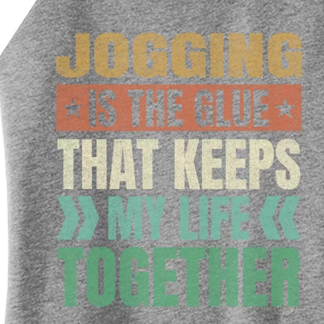 Jogging Keeps My Life Together Funny Running Humor Runner Gift Women’s Perfect Tri Rocker Tank