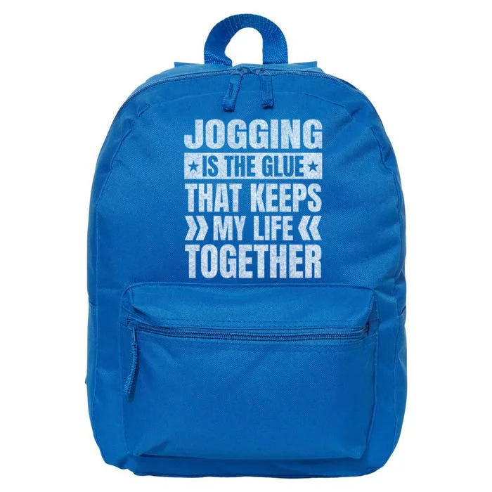 Jogging Keeps My Life Together Running Funny Runner Humor Great Gift 16 in Basic Backpack