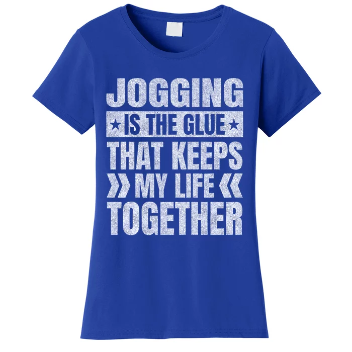 Jogging Keeps My Life Together Running Funny Runner Humor Great Gift Women's T-Shirt