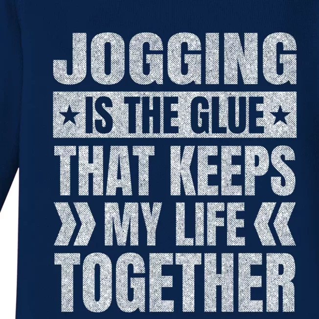 Jogging Keeps My Life Together Running Funny Runner Humor Great Gift Baby Long Sleeve Bodysuit