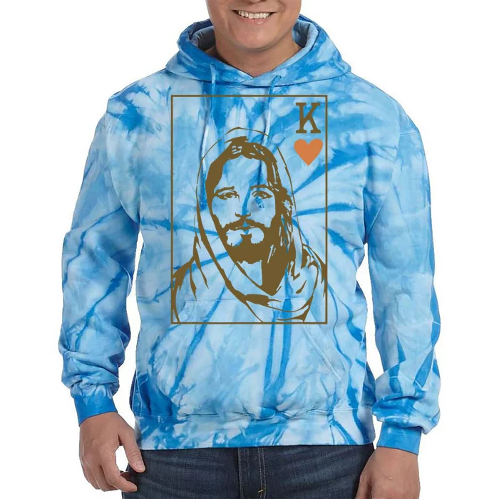 Jesus King Of Hearts Card Christian Gifts Tie Dye Hoodie