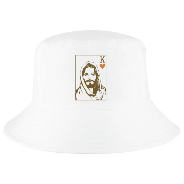 Jesus King Of Hearts Card Christian Gifts Cool Comfort Performance Bucket Hat