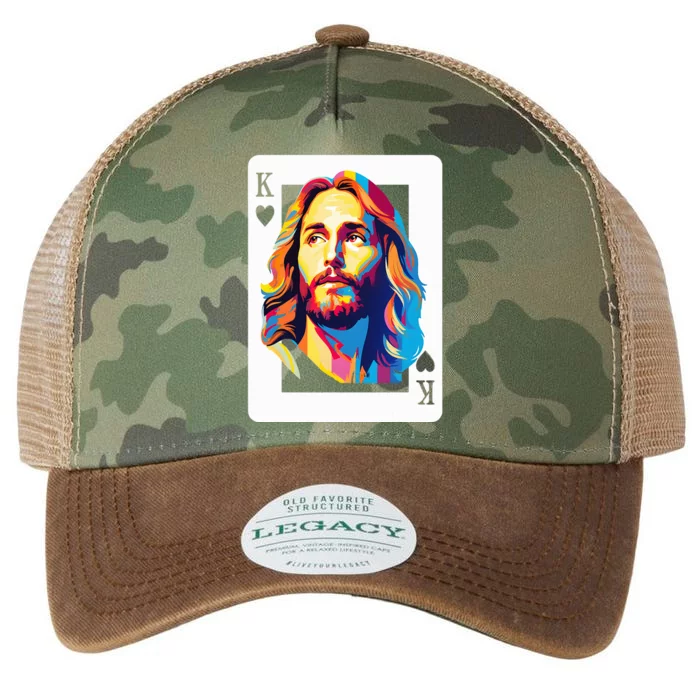 Jesus King Of Hearts Kings Of Kings Christian Playing Cards Christ Legacy Tie Dye Trucker Hat