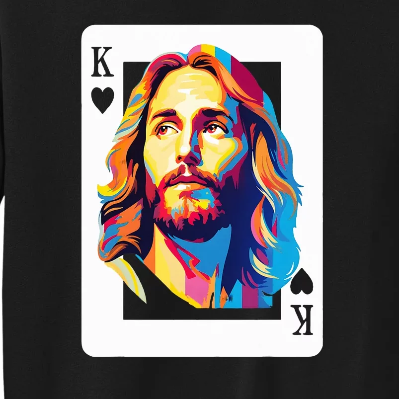 Jesus King Of Hearts Kings Of Kings Christian Playing Cards Christ Sweatshirt