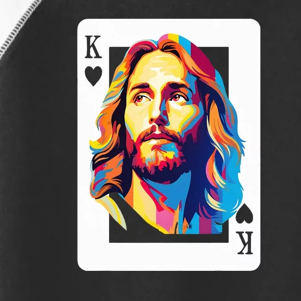 Jesus King Of Hearts Kings Of Kings Christian Playing Cards Christ Toddler Fine Jersey T-Shirt