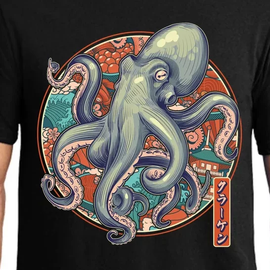 Japanese Kracken Octopus Monster Pajama Set