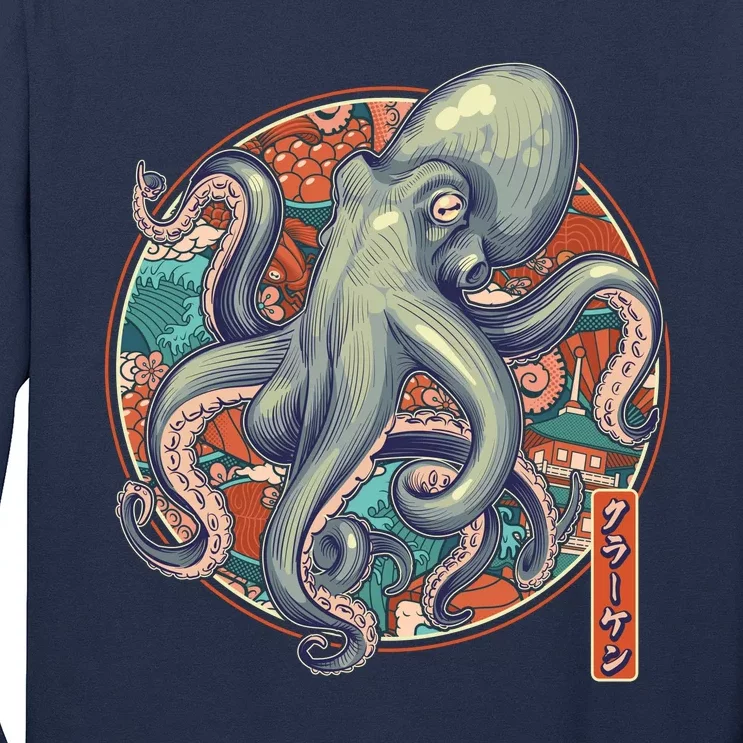 Octopus Men's Crew Neck Long Sleeve