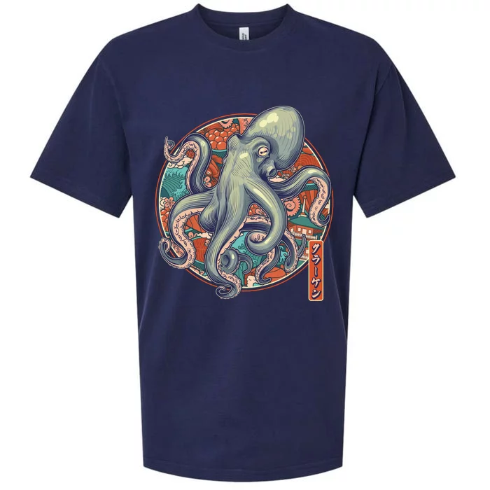 Japanese Kracken Octopus Monster Sueded Cloud Jersey T-Shirt