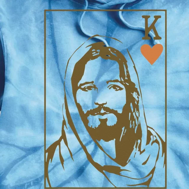 Jesus King Of Hearts Card Christian Gifts Tie Dye Hoodie