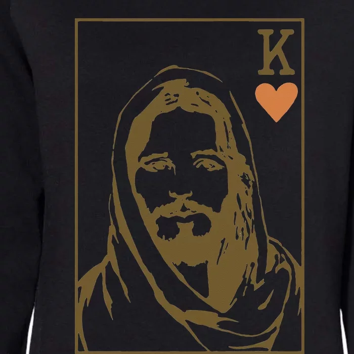 Jesus King of Hearts Card Christian Gifts Womens California Wash Sweatshirt