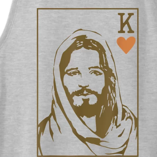 Jesus King Of Hearts Card Christian Gifts For Men Women Ladies Tri-Blend Wicking Tank