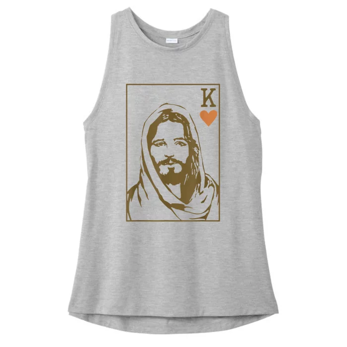 Jesus King Of Hearts Card Christian Gifts For Men Women Ladies Tri-Blend Wicking Tank