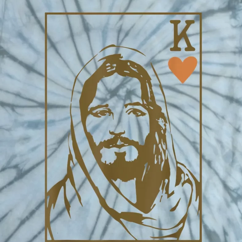 Jesus King Of Hearts Card Christian Gifts For Men Women Tie-Dye T-Shirt