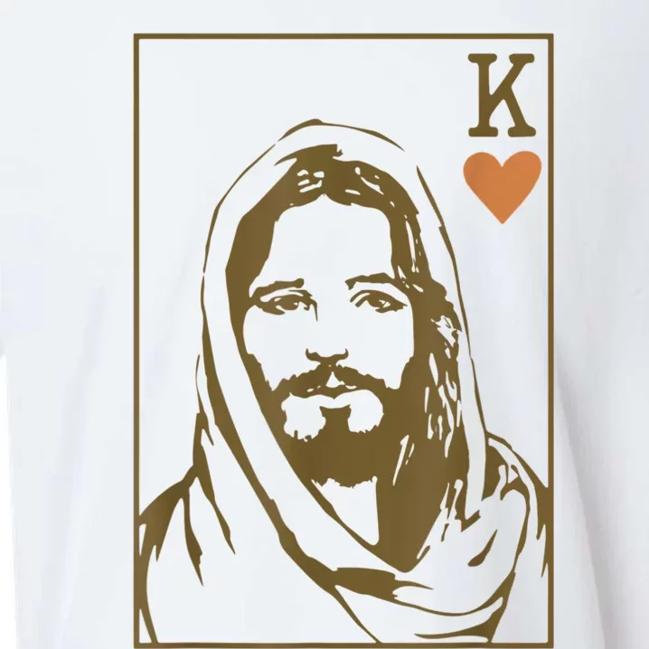 Jesus King Of Hearts Card Christian Gifts For Men Women Sueded Cloud Jersey T-Shirt