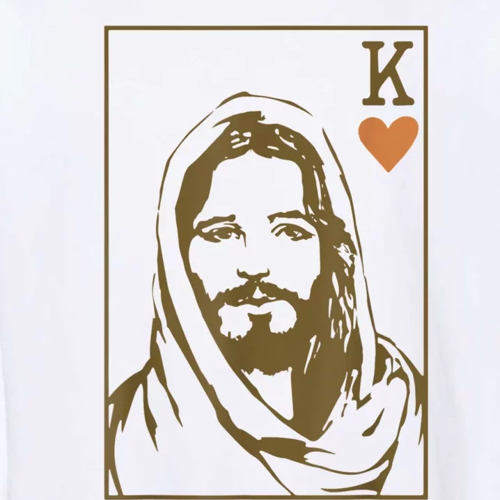 Jesus King Of Hearts Card Christian Gifts For Men Women Garment-Dyed Sweatshirt