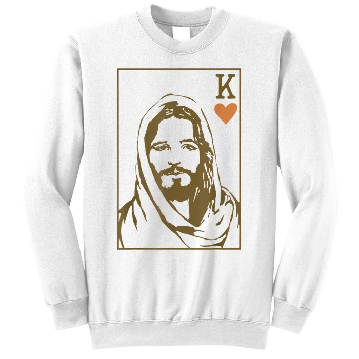 Jesus King Of Hearts Card Christian Gifts For Men Women Sweatshirt